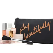 Новая женская модная Косметика Сумки Черная моющая сумка водостойкий макияж Чехол Органайзер сумка в сумке сумки