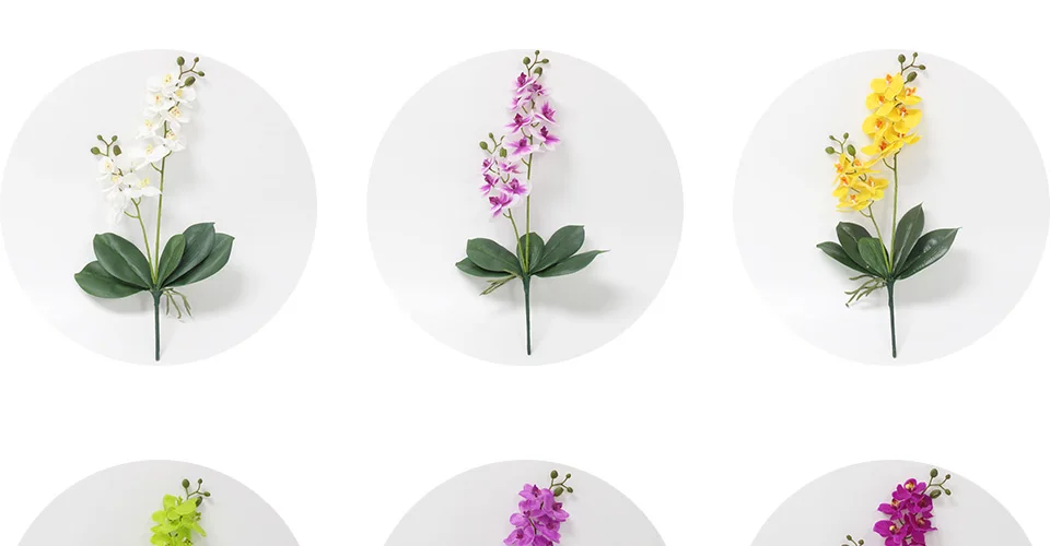 58 см Искусственный цветок Настоящее прикосновение латекс 2 ветка бабочка Орхидея цветы с листьями Свадебные украшения дома отеля Горшечное растение