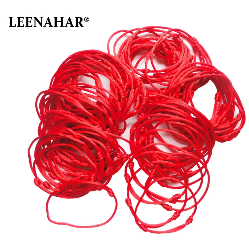 

100PCS Kabbalah Red Lucky String handmade adjustable Judaical string bracelets Jewish tradition jewelry for success and luck