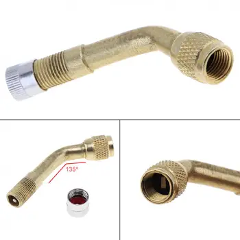

Universal 135 Degree Angle Brass Air Type Valve Extension Adaptor for Motorcycle/Car/Scooter