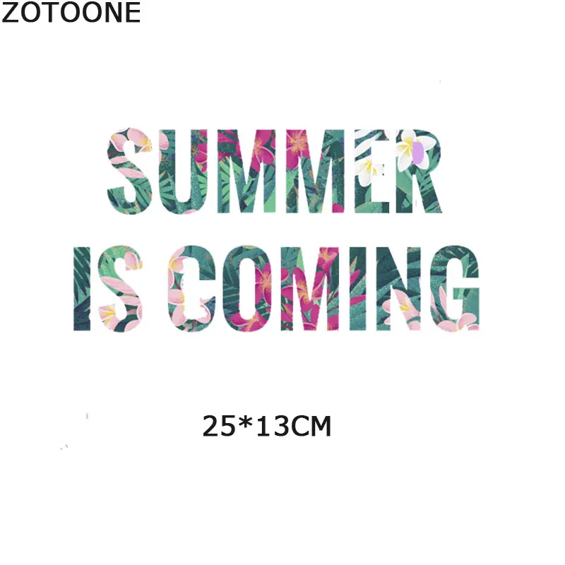 ZOTOONE Ladiesɼlothes штамповка алфавита патч класса А порошок Футболка теплопередача