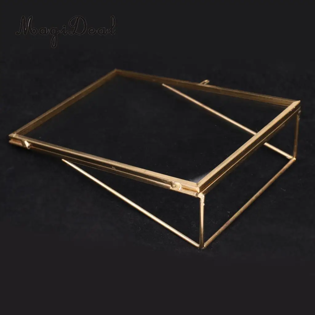2pcs/Set Antique Gold Glass Photo Picture Frame Portrait Home Decoration