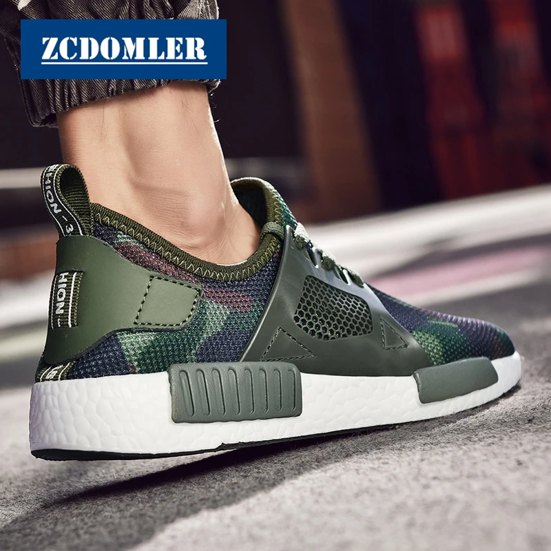 

ZCDOMLER 2019 High Quality Lightweight Sneakers Men Camouflage Casual Shoes Breathable Mens Trainers Lace Up Footwear Size 38-48