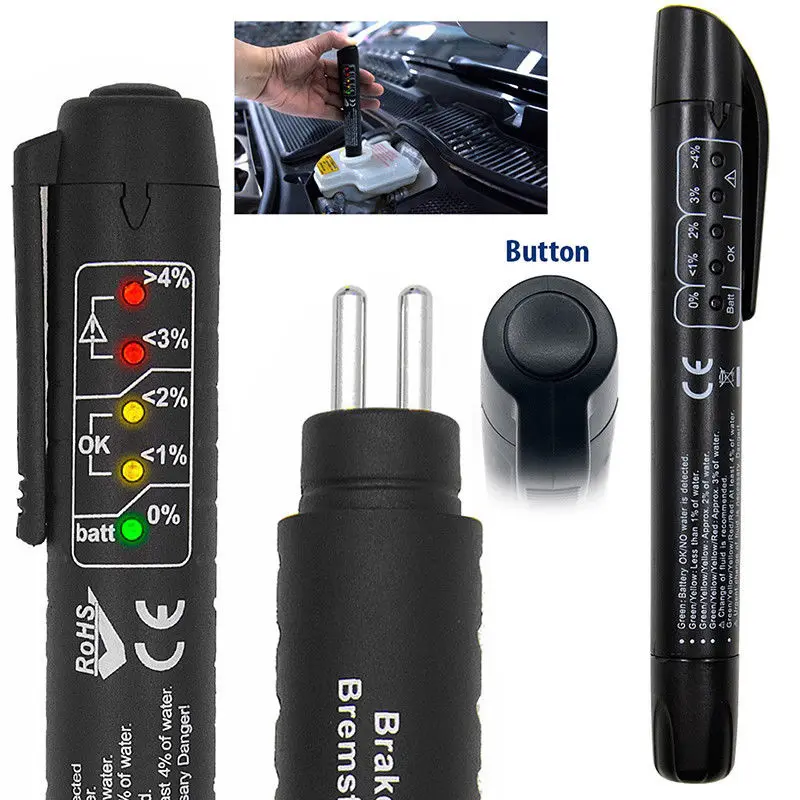 

Brake Fluid Liquid Tester Pen LED Car Tool Electronic Diagnostic For DOT3/4/5 1x