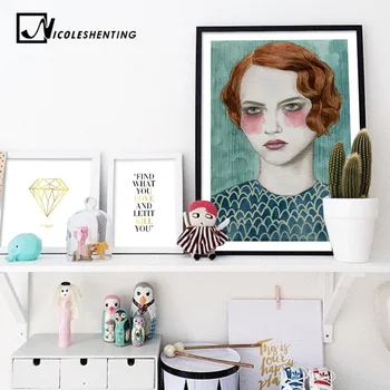 

Nordic Decoration Girl Motivational Quote Poster Canvas Prints Minimalist Wall Art Painting Decorative Picture for Living Room