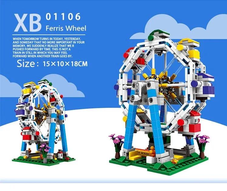 

XINGBAO Playground 01106 World Series 660pcs The Ferris Wheel Set Building Blocks Bricks Educational Toys Model As Boy Girl Gift