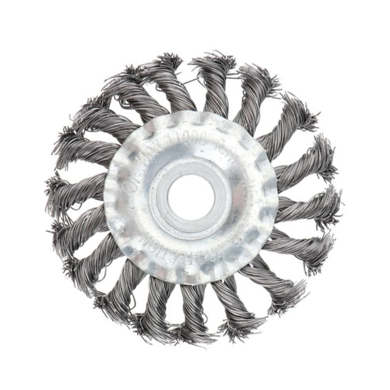 

Knotted Bench Replacement Steel Wire Brush Deburring Derusting Angle Grinder Cleaner Accessories 100mm Wheel Metal