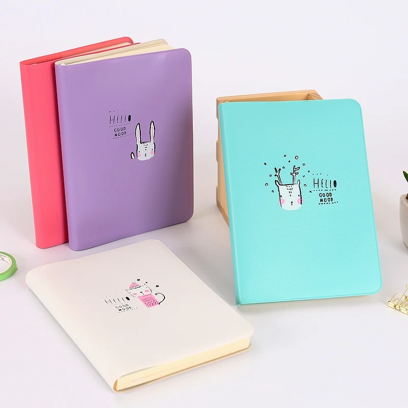 

Fromthenon Cute Macaron Leather Cover Notebook Personal Diary Student Weekly Planner Organizer Agenda 2018 Kawaii Stationery