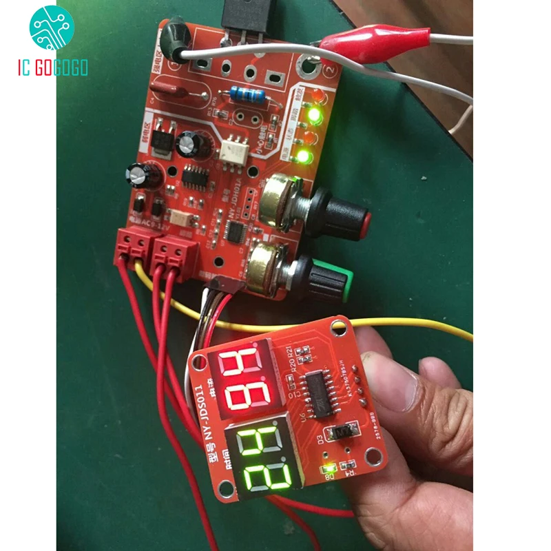 

Bidirectional Two-way 40A/100A Thyristor Spot Welding Machine Control Panel Controller SCM Time and Current Digital Display STM8
