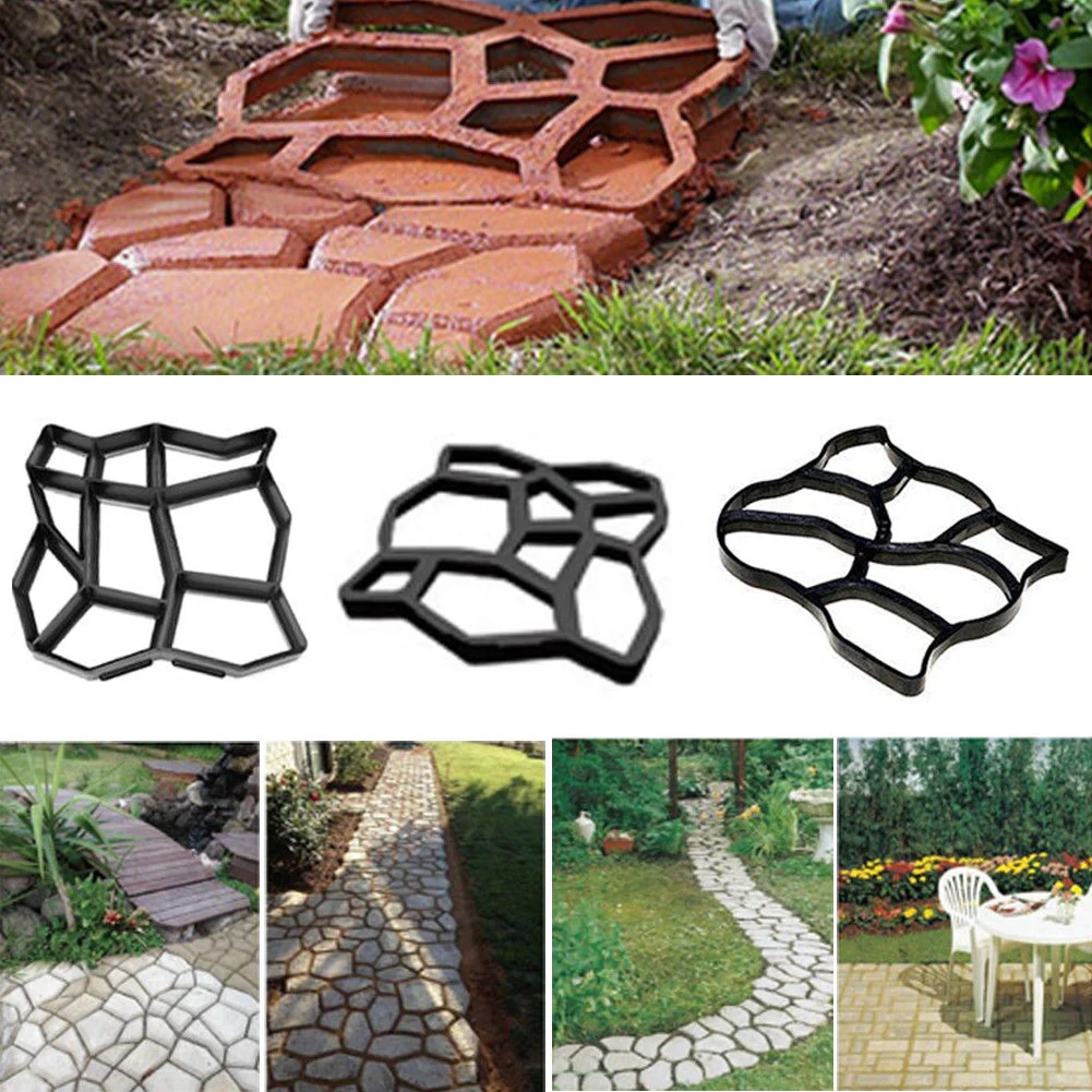 Пластиковая форма для асфальтоукладчика бетонная форма шаговый камень форма сад патио подъездная дорожка Pathmate тротуар патио