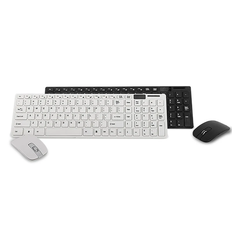 

2018 new Metoo Russian/ English 2.4G Wireless Keyboard and Optical Mouse Combo Black/white 101 Key for Windows android IOS +Gift