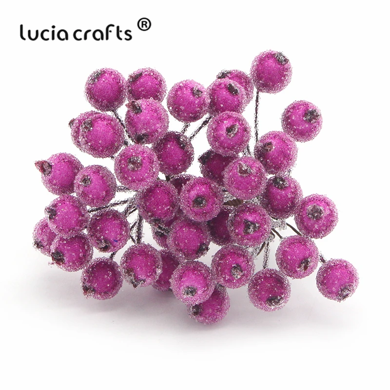 Lucia crafts 1 букет(40 голов) искусственный фруктовый цветок, ягоды, тычинки, декор для свадебной вечеринки, сделай сам, скрапбукинг, материал A0505