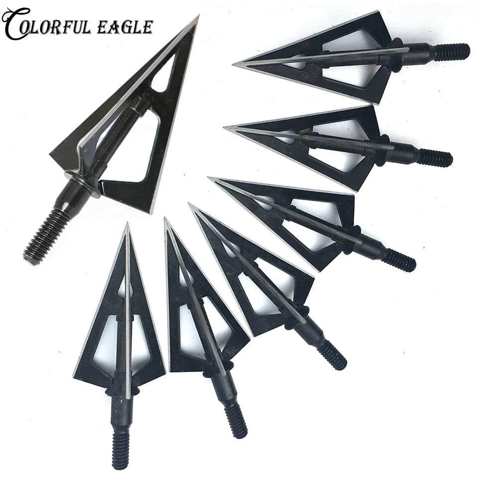 

100 Grain Arrowhead Tip Point Telflon Surface Treatment Broadhead Arrow Bow Hunting Beast Arrow Head 3 Blades