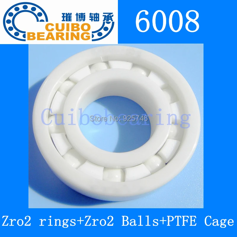 

Free shipping 1pcs/lot auto parts Zro2 ceramic bearing 6008 40*68*15 mm