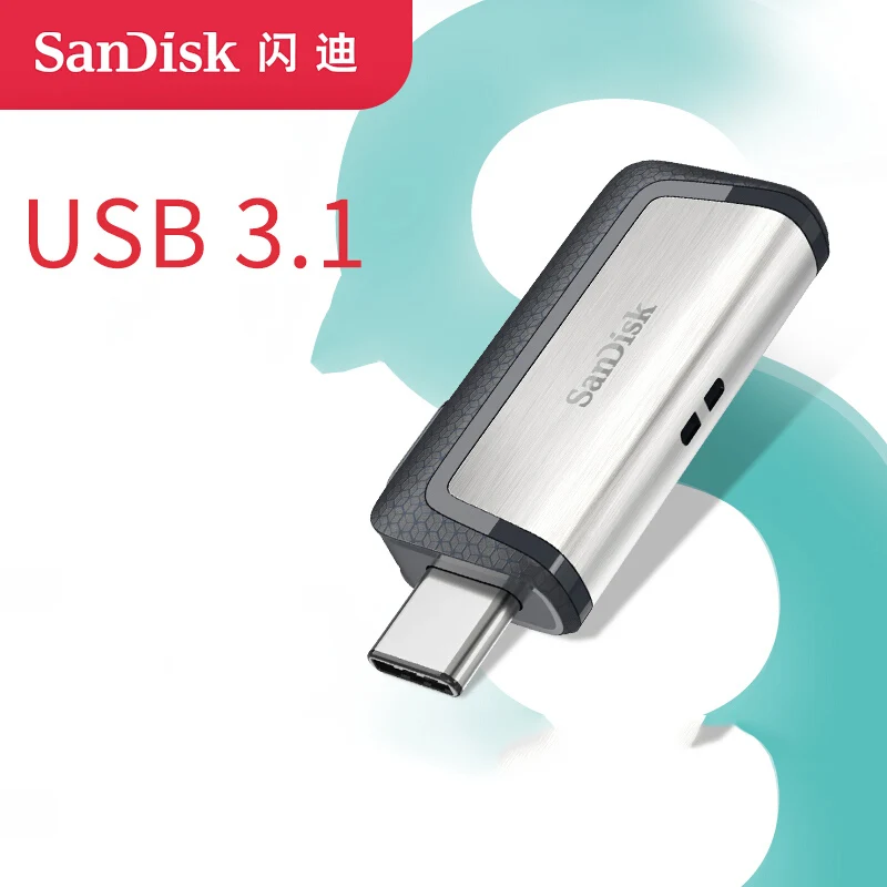 Sandisk SDDDC2 Extreme type-C 128 Гб 64 Гб двойной OTG USB флеш-накопитель 16 ГБ флеш-накопитель USB карта Micro USB Flash type C 32 Гб