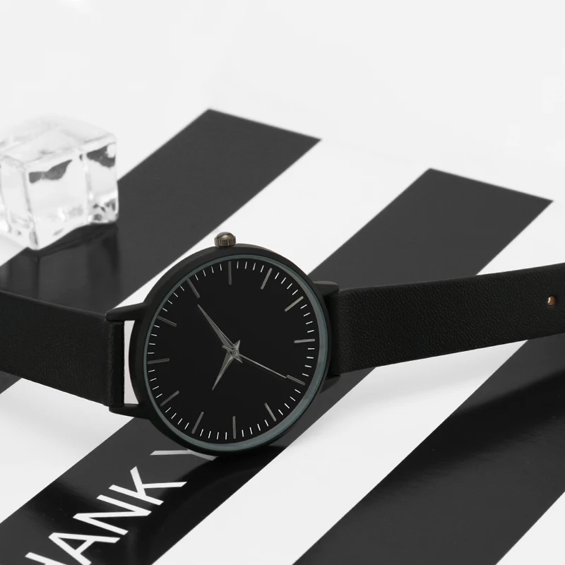 Hot Design Leather strap watch elegant quartz wristwatch women clock black lady watch analog Hot Design Leather strap watch elegant quartz wristwatch women clock black lady watch analog