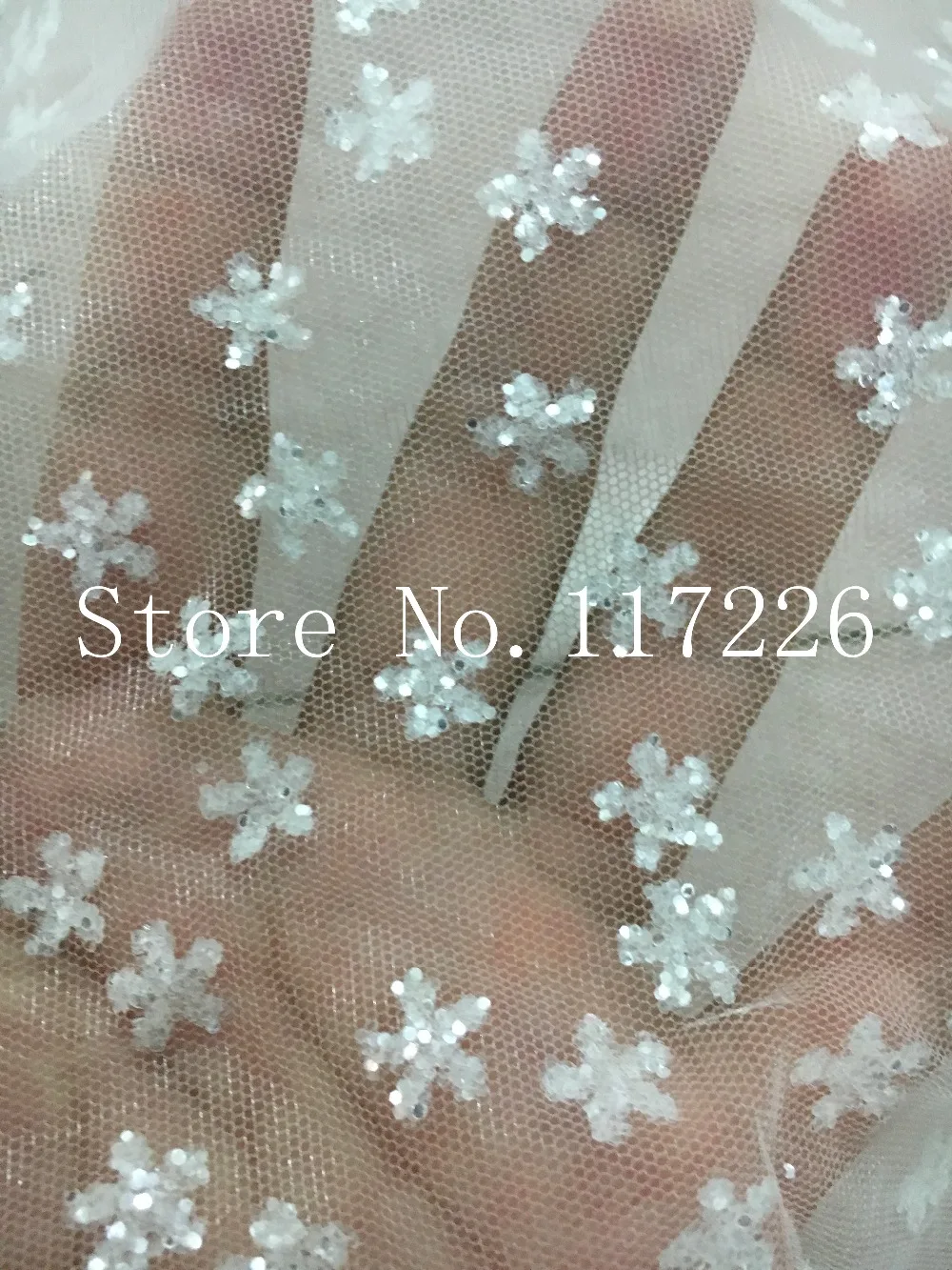 

Звездный дизайн, французская кружевная ткань, высокое качество, JRB-52647, вышивка, тюль, кружевная ткань с приклеенными блестками в прозрачном белом цвете