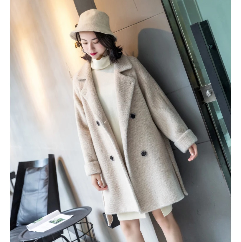 Высокое качество новые винтажные женские шерстяные длинные шерстяные пальто осенние женские зимние куртки элегантные женские теплые пальто YM1031