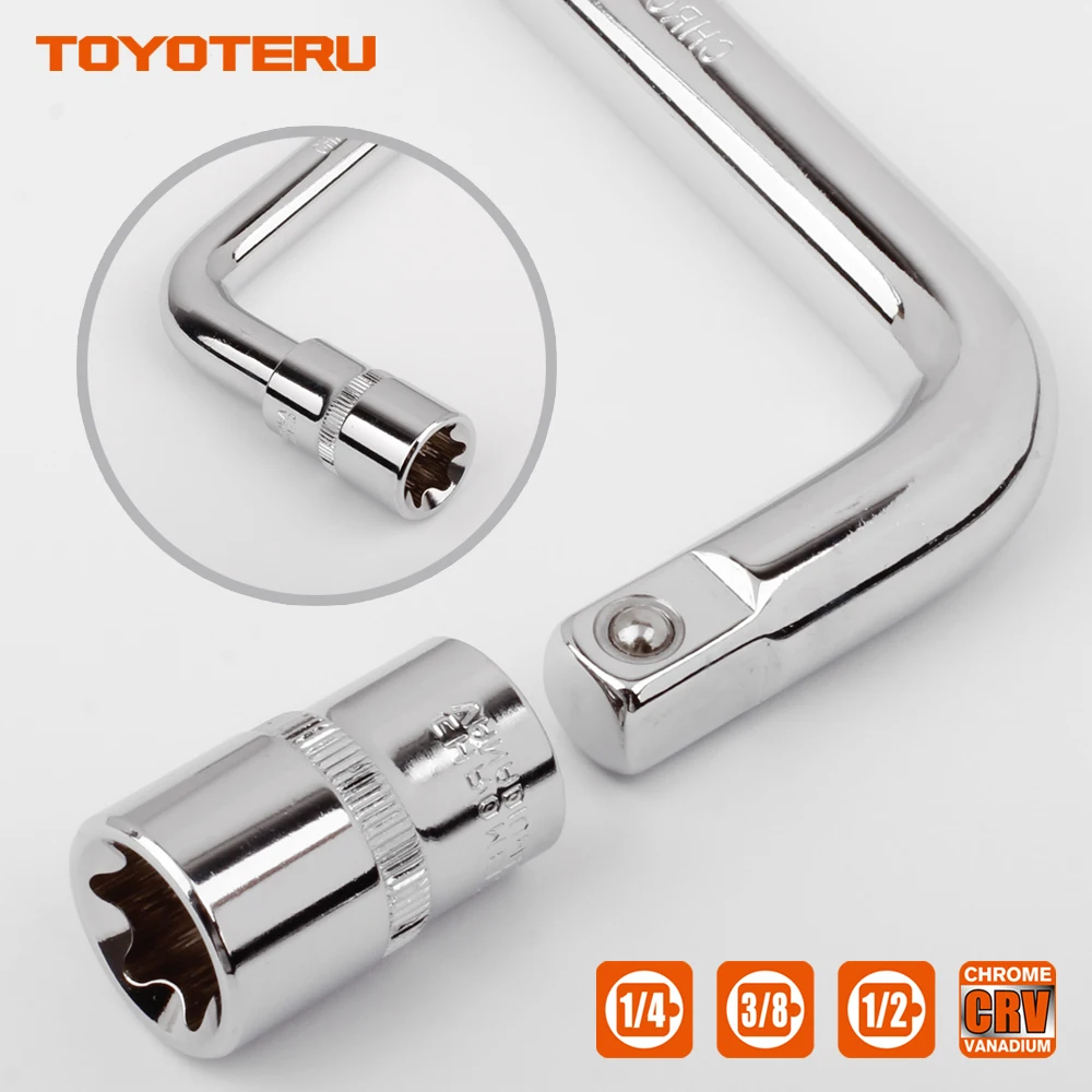 Торцевой ключ TOYOTERU ручной гаечный типа Heavy Drive 1/4 "3/8" 1/2 " хром ванадиевая