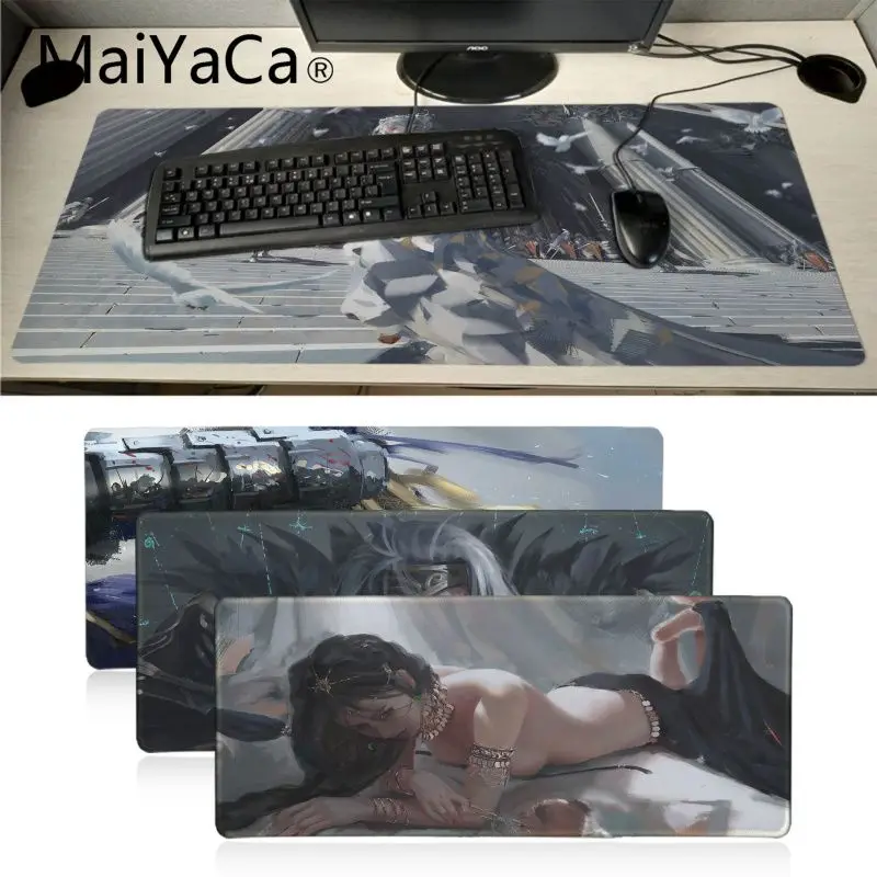 

MaiYaCa Simple Design Wlop anime girl Comfort Mouse Mat Gaming Mousepad durable office accessory and gift mousepad gaming mat