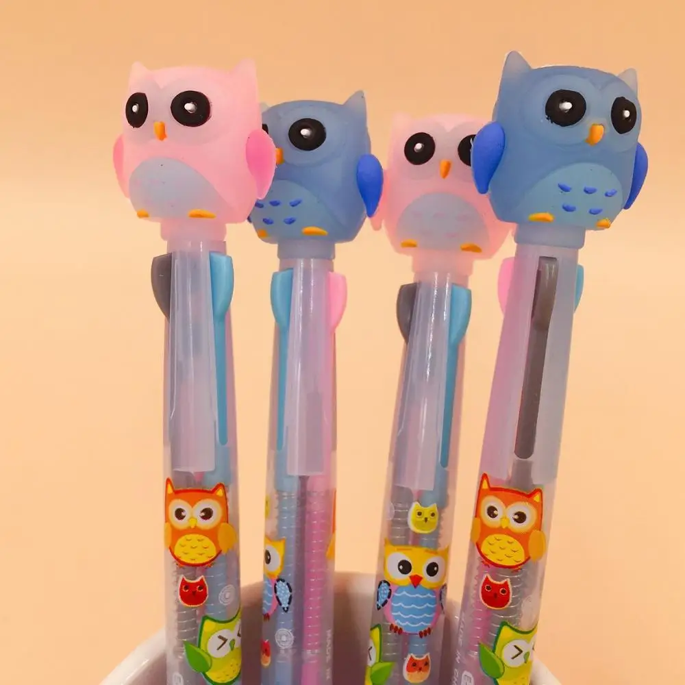 

1 PCS 3 Colors Owl Ballpoint Pen Cartoon Animal Ball Pens Material Escolar office school Writing supplies
