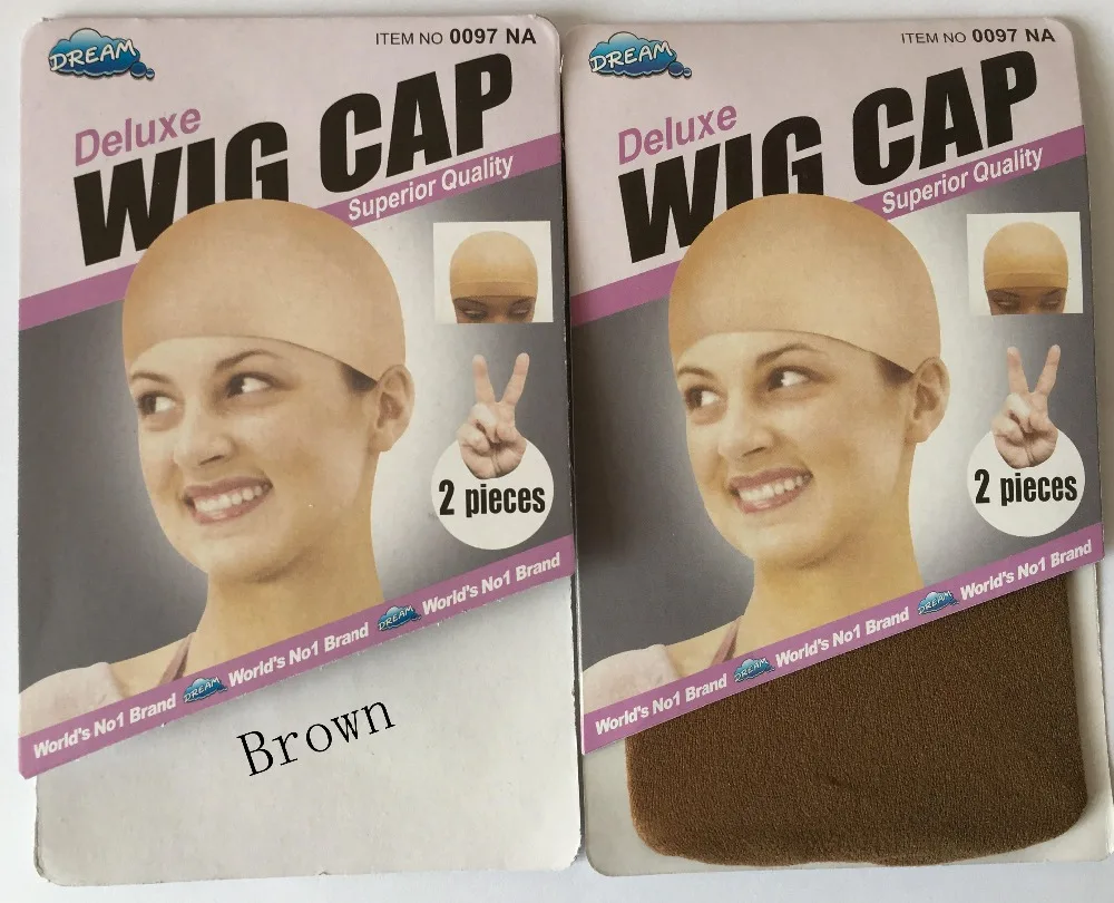 20 pieces Beige Wig Cap Polyester Hairnet Hair Mesh Wig Weaving Cap Stretchable Elastic Hair Net 2 Pieces/PACK 5 color