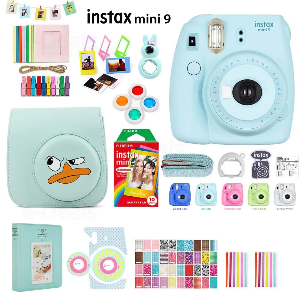 ice blue mini 9 set with rainbow