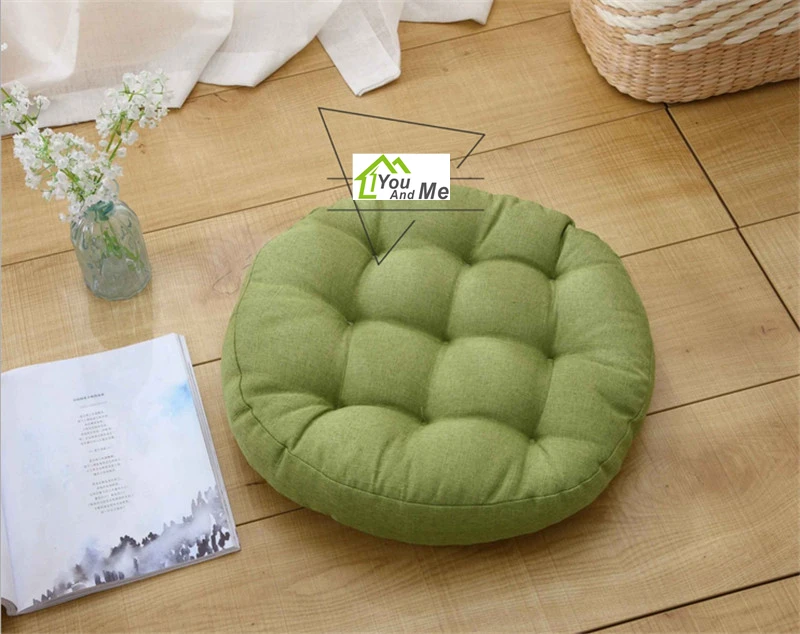 Подушка из хлопка и льна круглой формы 45 см|seat mat|cushion padchair seat |