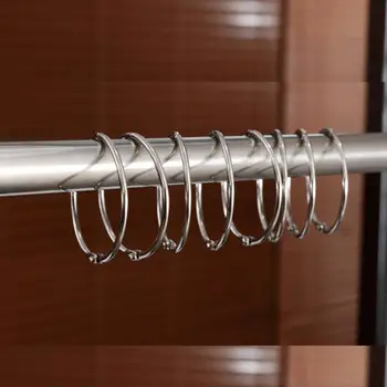

12pcs 45mm Shower Curtain Ring Rustproof Shower Curtain Hooks Glide Metal Rings for Bathroom Shower Rods Curtains