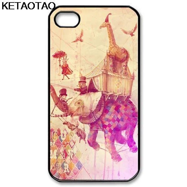 KETAOTAO винтажные чехлы для телефонов с изображением слона жирафа iPhone 4 5C 5S 6S 7 8 Plus XR XS