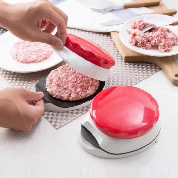 Burger Press Hamburger Patty Maker Adjustable 1/4 Lb 1/2 Lb Non-Stick Handheld Meat Press YU-Home