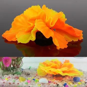 

Silicone Aquarium Fish Tank Decor Artificial Coral Plant Underwater Ornament New