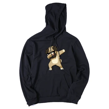 

COOLMIND DA0120H cotton blend fleece dabbing print men hoodies casual black oversized loose mens hoodies sweatshirts with hat