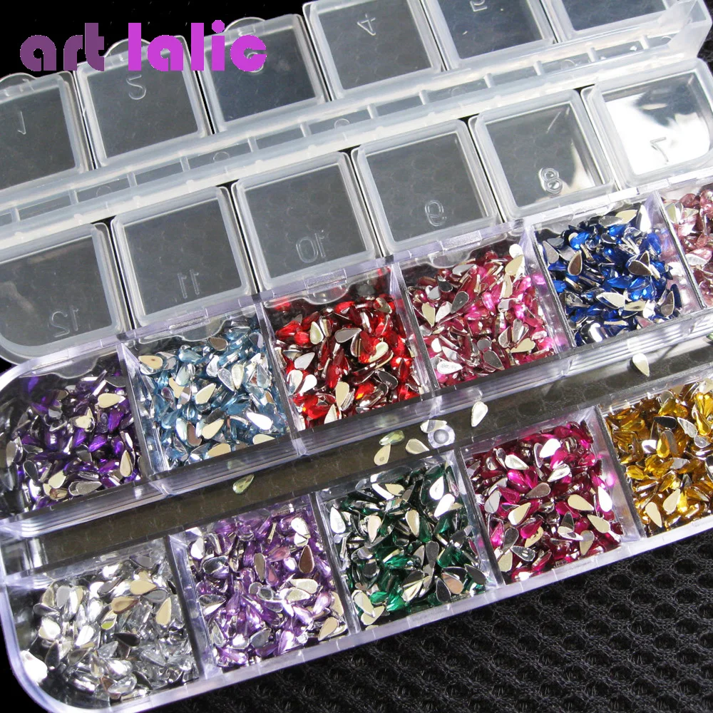 1440pcs 2mm Crystal Nail Art Rhinestones Flatback Glitter - Foto 4