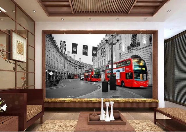 Retro hintergrund rot london bus straße 3d tapete für moderne ... Retro hintergrund rot london bus straße 3d tapete für moderne ...