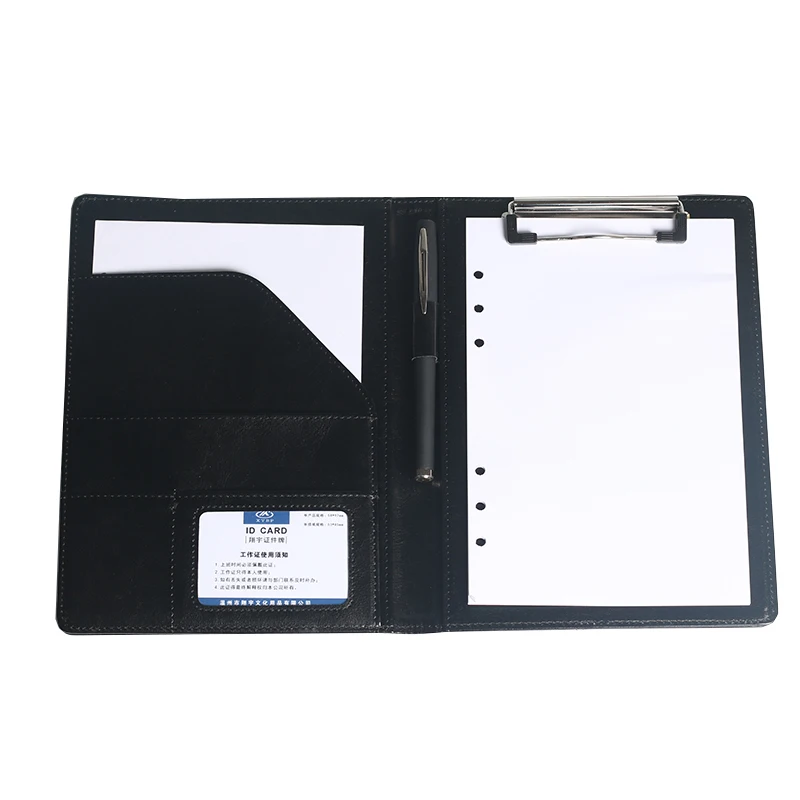 

A5 Professional Multi-function Portfolio High Quality Classical PU Leather Portfolio Clipboard Padfolio For Office Business