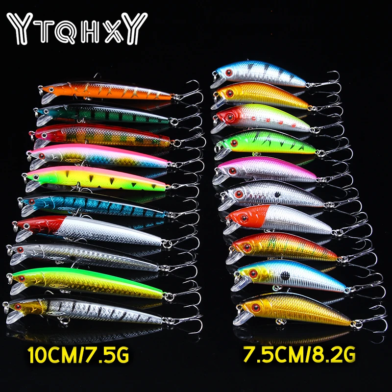 

YTQHXY 20pcs/lot Minnow Fishing Lures 2 Models Crankbait Spinner Baits Wobblers carp fishing Fly Fishing Lure Set YE-115