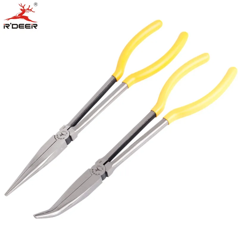 Rdeer Ultra Long Nose Pliers 11"/280mm Needle Nose Pliers Long Handle Press Pliers Alicate