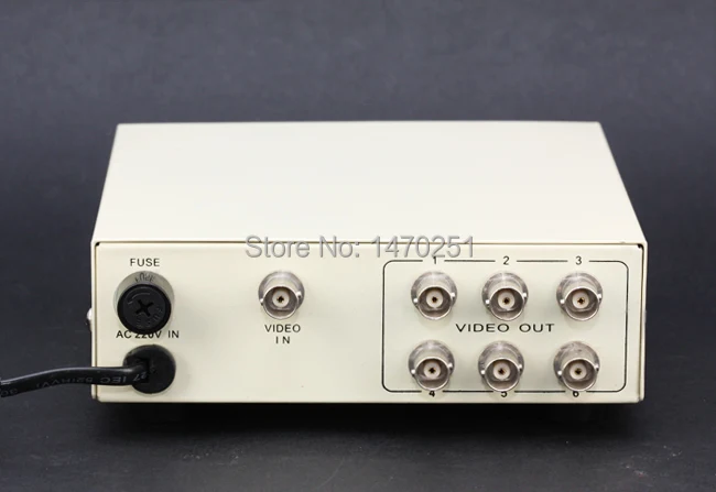 1 In 6 Out Composite CVBS BNC Connector Video Signal Distributor for CCTV Security Camera System 1-6CH Video Splitter Amplifier