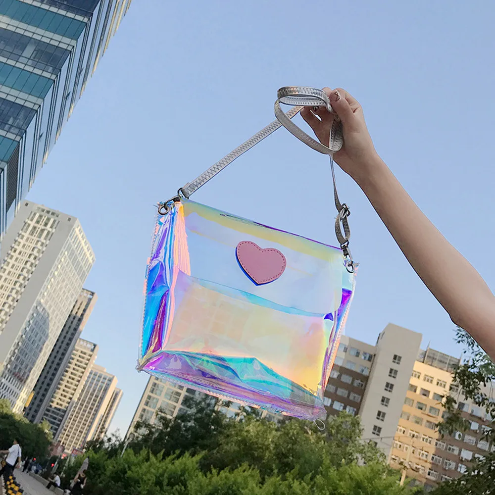 

Fashion Beach Bag Women Messenger Shoulder Cute Waterproof Clear messengerbags for women 2018 bolsa feminina women bag #P2