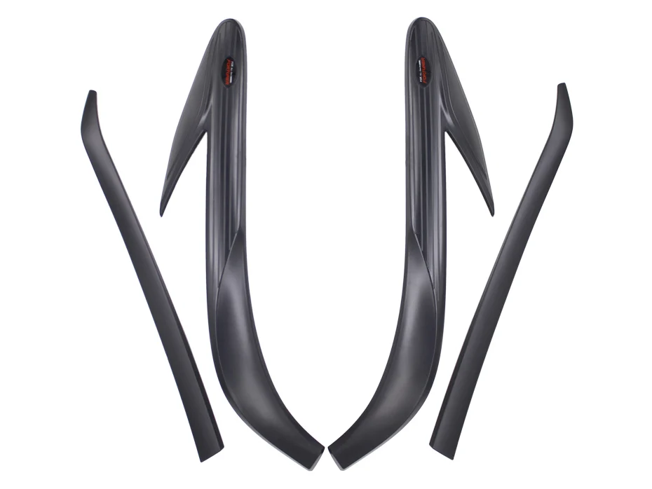 Tail Light Cover For Toyota Fortuner 2016 2017 Car ABS Black Matte Decoration Exterior Rear Lamp Hoods Accessory Moulding 41