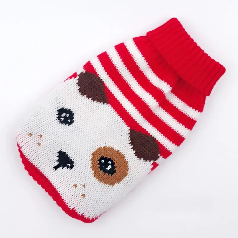 Зимняя одежда для собак с героями мультфильмов, теплый Рождественский свитер для маленьких собак, верхняя одежда для питомца, вязаная крючком ткань, трикотаж Perro 30S1 - Цвет: dog