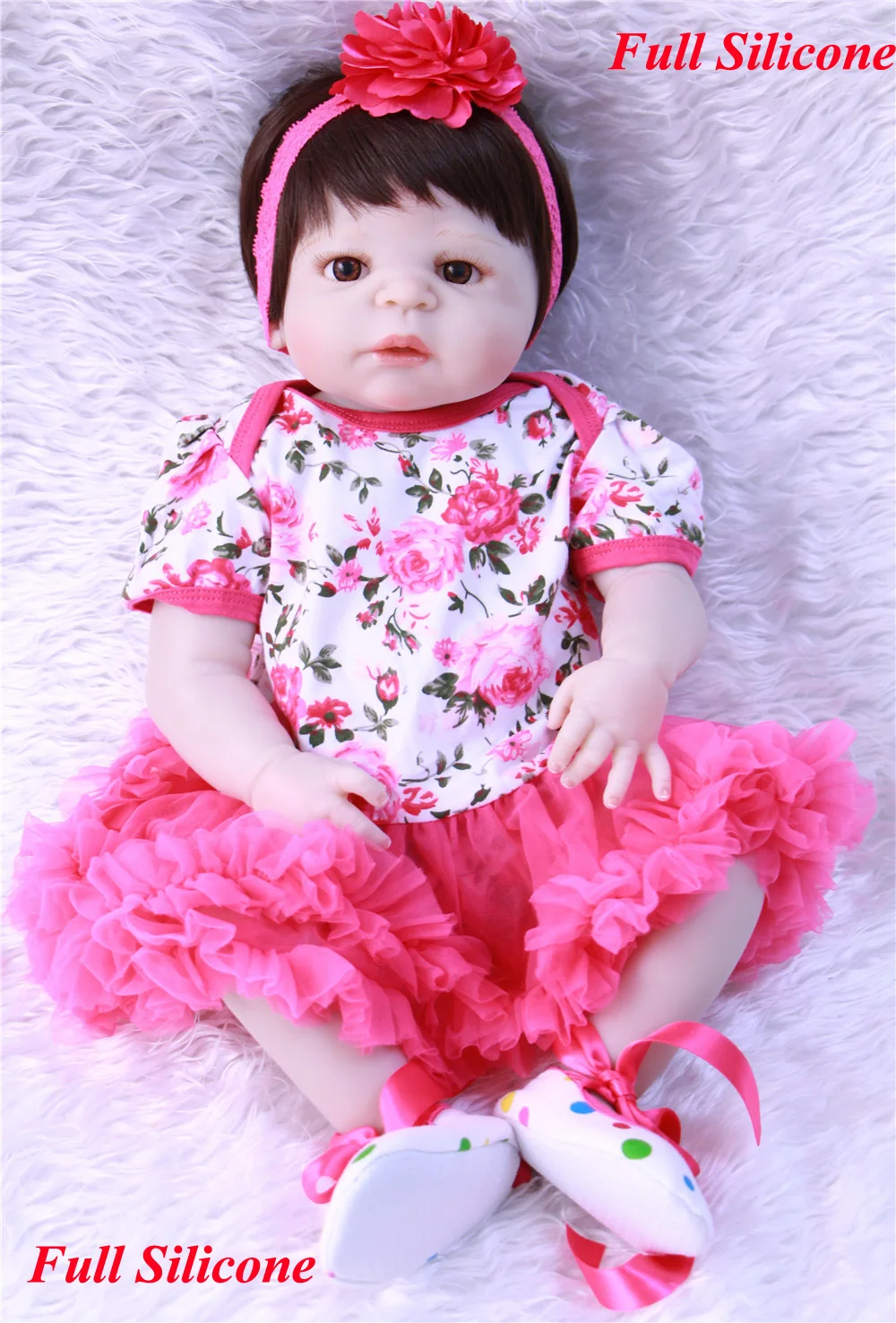 

NPK bebe 55cm reborn Full Silicone Body Reborn Baby Doll Toy real baby Newborn Princess Girls Babies Doll bonecas Brinquedos