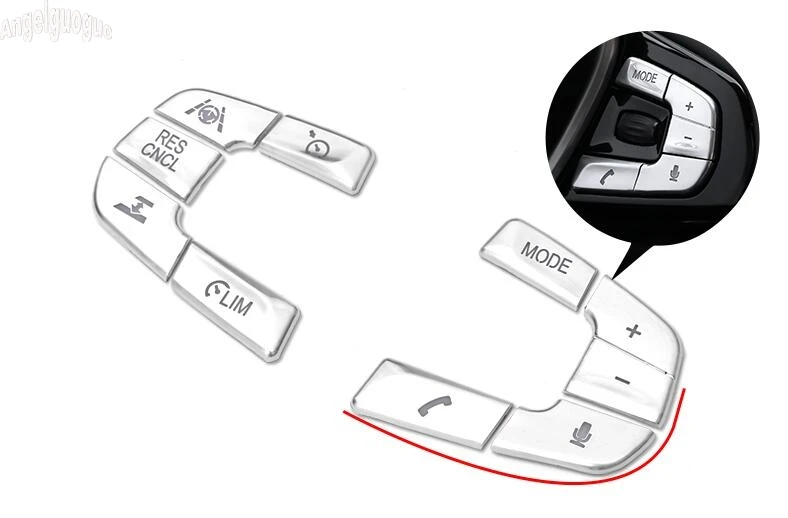 4 цвета и пуговицы Сменные наклейки для BMW 5 серии G30 G38 X3 G01-20 рулевого колеса автомобиля кнопки крышка мультимедийная отделка украшения
