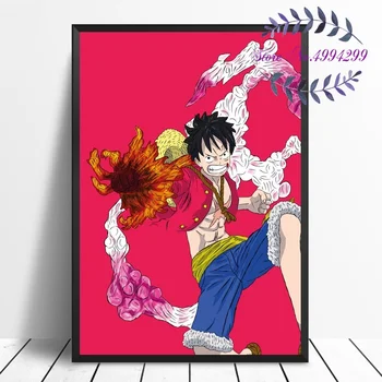 

One Piece Monkey D Luffy Anime Art Canvas Poster Home Decor No Frame