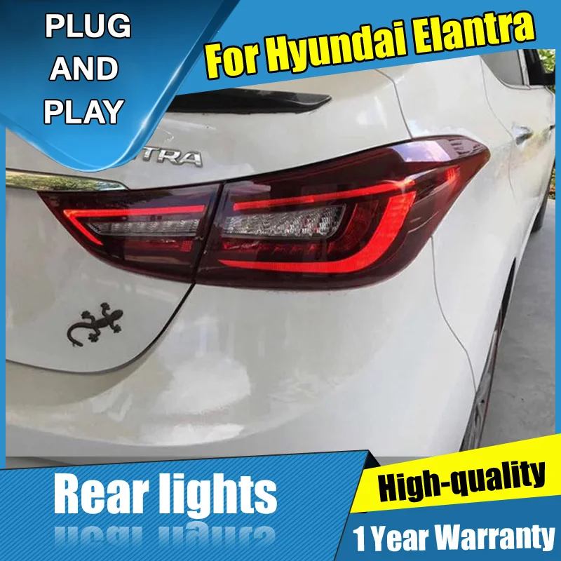 4 шт. автомобильный дизайн для Hyundai Elantra хвост светильник s 2012-2017 светодиодный