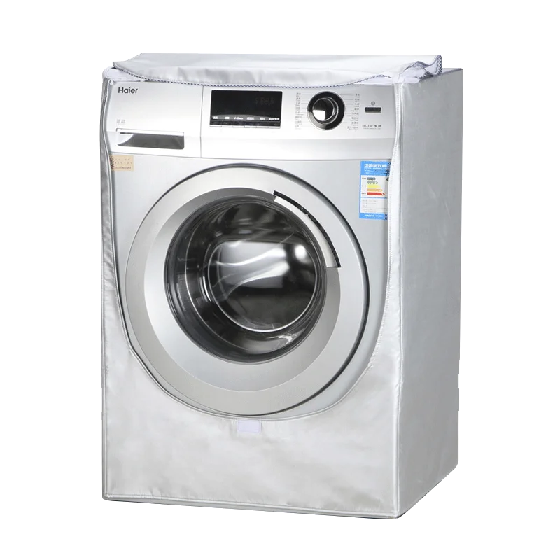 Wash Machine Cover Waterproof Case Home Sunscreen Laundry Dryer Polyester Silver Coating Roller