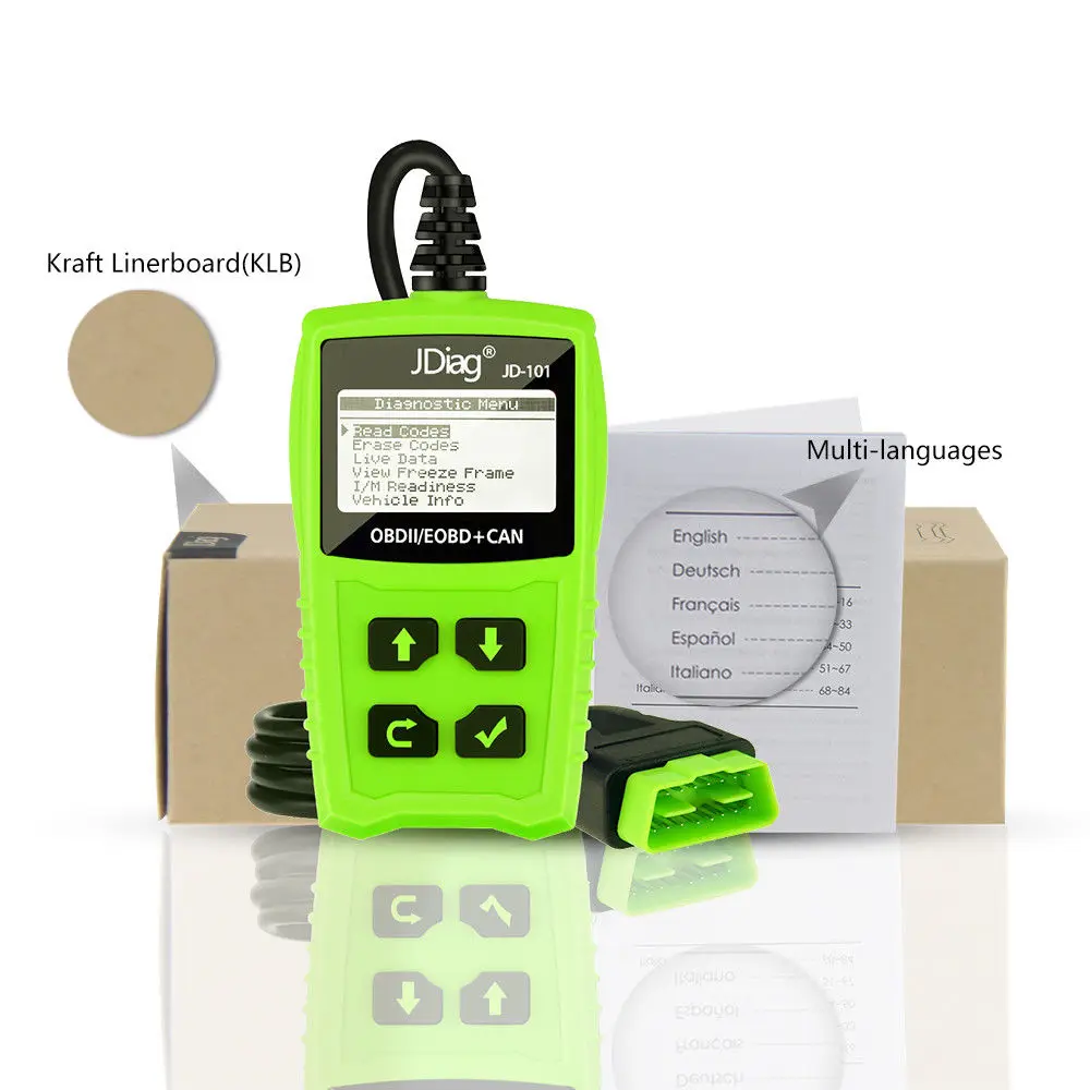 Сканер OBD2 ODB2 автомобильный диагностический сканер JDiag JD101 полнофункциональный