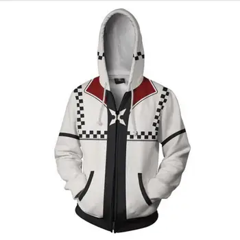 

High Quality Large Size S-5XL Kingdom Heart 3D Hoodies Sweatshirt Cosplay Man Woman Zipper Hoodies 3D Thin Sweatshirts Coat