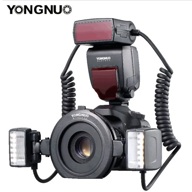 Вспышка Yongnuo YN24EX E TTL для макросъемки камер Canon EOS 1Dx 5D3 6D 7D 70D 80D с 2 головками вспышки